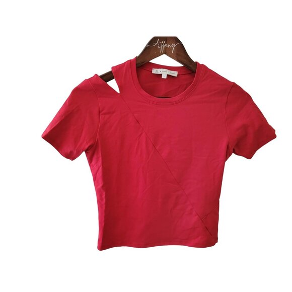 Goop Sport x Proenza Schouler Red Short Sleeve Cutout Top Size Small NWOT - Picture 4 of 6